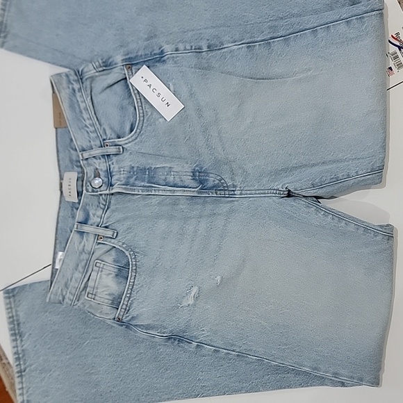 Pacsun Ripped Knee Light indigo Dad Jeans size 27 or 4. New with tag - Picture 6 of 10